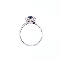 Vicenza - Piazzetta Palladio 2 - Anello Soprana Donna ZAFFIRO in Oro bianco Zaffiro blu 0.58 Ct ANM6X4 ZF - ANM6X4 ZF